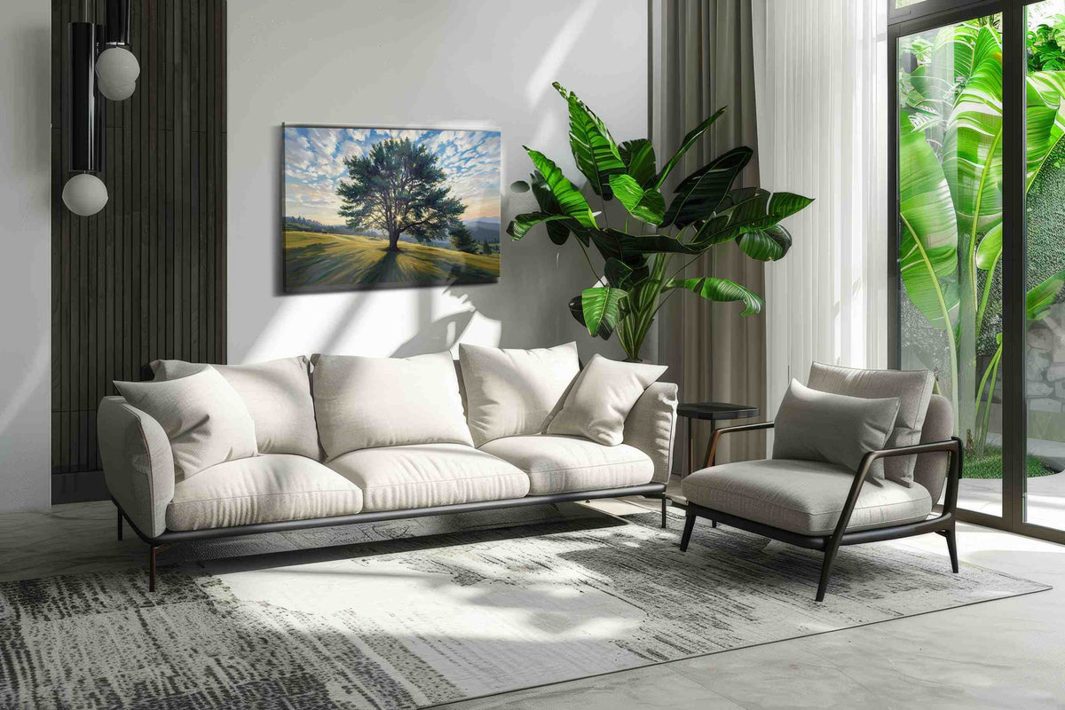 Whispers of Dawn IV nature canvas print in a modern interior mockup