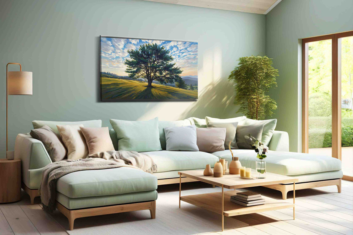 Whispers of Dawn IV nature canvas print, hanging on wall