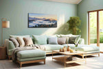 Whispers of Misty Dawn landscape canvas print, hanging on wall