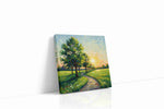 Whispers of Sunset in Spring landscape canvas print gallery-wrapped square canvas studio shot