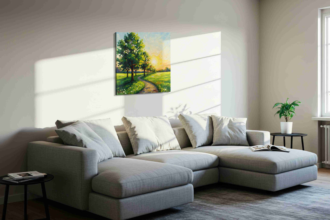 Whispers of Sunset in Spring – landscape canvas wall art, gallery-wrapped, ready to hang