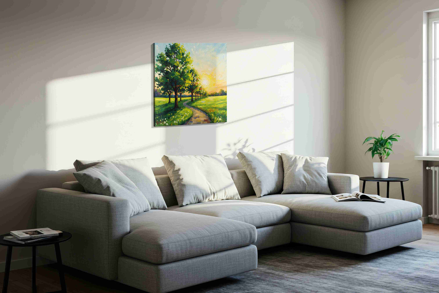 Whispers of Sunset in Spring – landscape canvas wall art, gallery-wrapped, ready to hang
