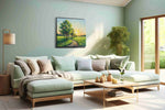 Whispers of Sunset in Spring landscape canvas print shown in a wall scene