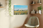 Whispers of Wildflowers landscape canvas print, displayed in a living room