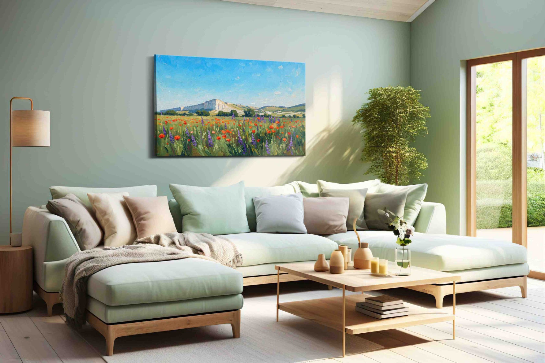 Whispers of Wildflowers – landscape canvas wall art, gallery-wrapped, ready to hang