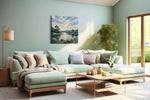 Whispers of a Serene Twilight landscape canvas print shown in a wall scene