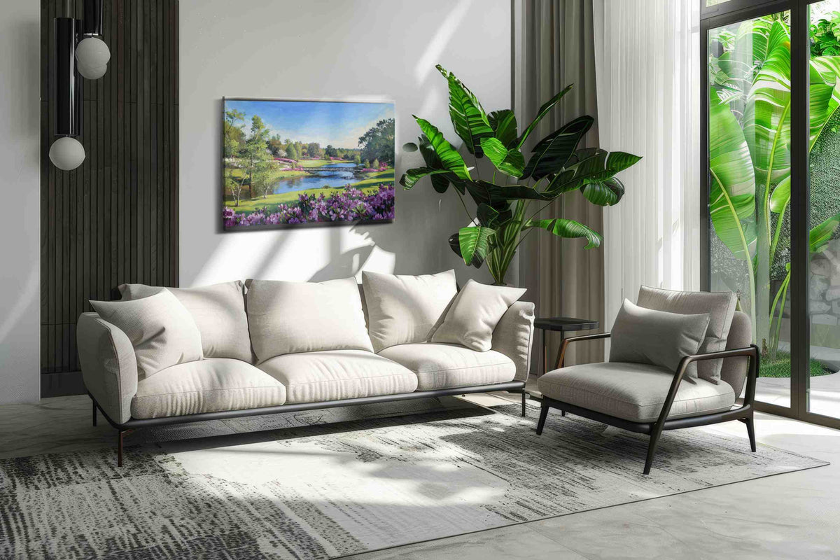 Whispers of a Spring Meadow landscape canvas print, hanging on wall