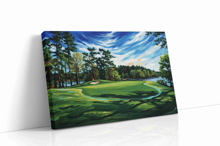 Whispers of a Summer Green landscape canvas print gallery-wrapped landscape canvas studio shot