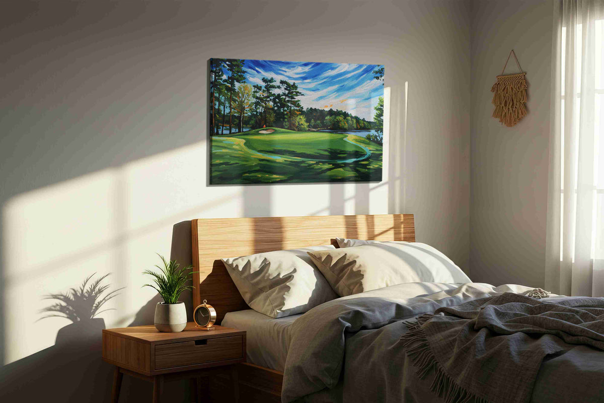 Whispers of a Summer Green – landscape canvas wall art, gallery-wrapped, ready to hang