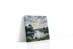 Whispers of a Tranquil Dawn landscape canvas print gallery-wrapped square canvas studio shot