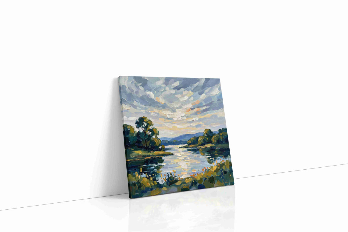Whispers of a Tranquil Dawn landscape canvas print, gallery-wrapped, ready to hang