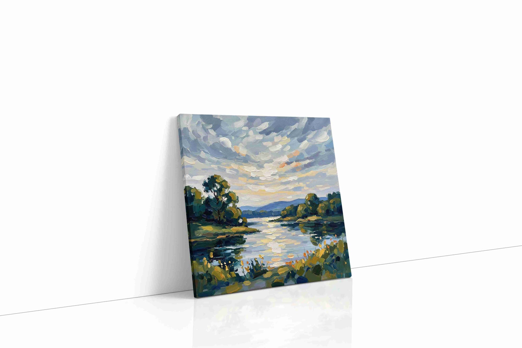 Whispers of a Tranquil Dawn landscape canvas print, gallery-wrapped, ready to hang