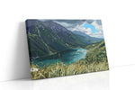 Whispers of the Alpine Lake landscape canvas print gallery-wrapped landscape canvas studio shot
