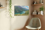 Whispers of the Alpine Lake landscape canvas print, hanging on wall — view 2