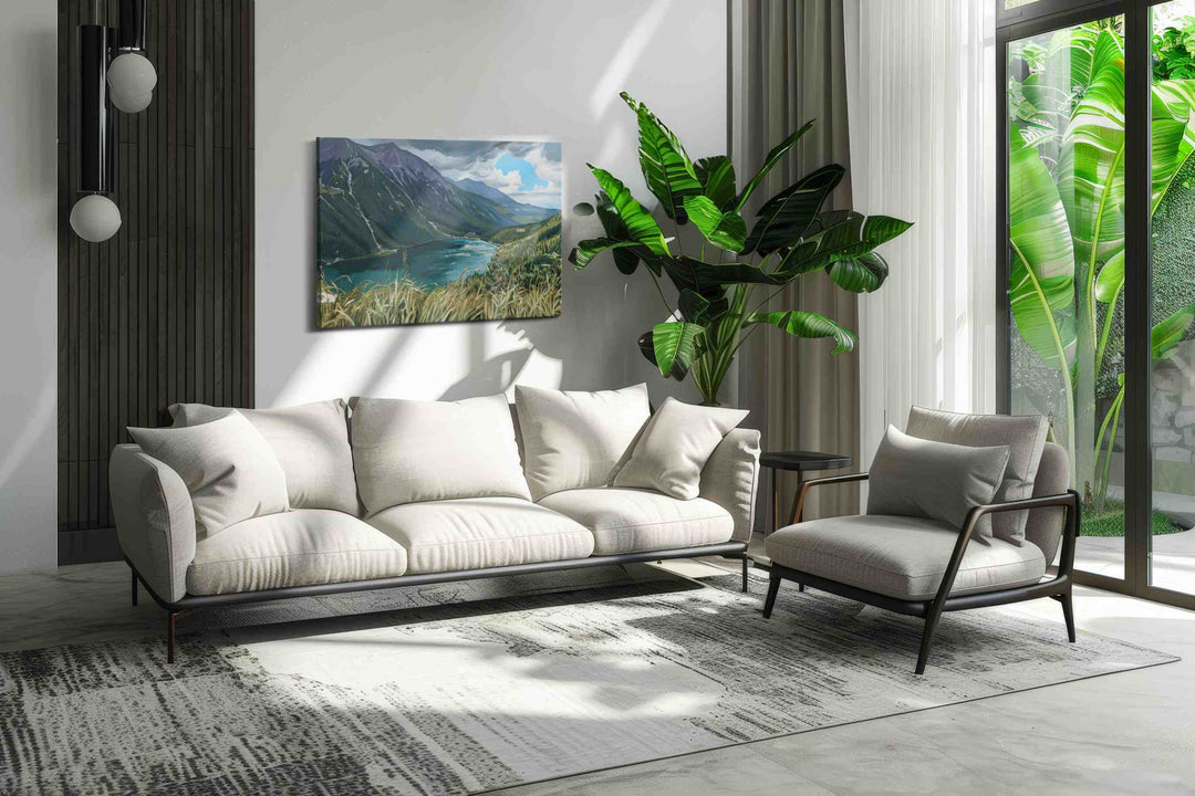 Whispers of the Alpine Lake – landscape canvas wall art, gallery-wrapped, ready to hang