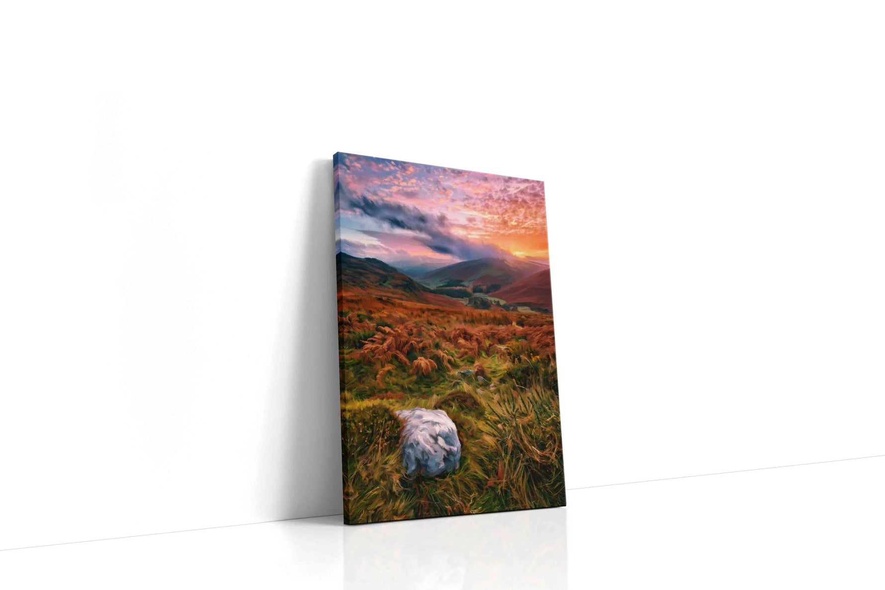 Whispers of the Autumn Horizon landscape canvas print, gallery-wrapped, ready to hang