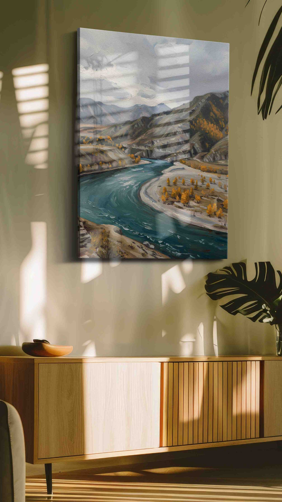 Whispers of the Autumn River – landscape canvas wall art, gallery-wrapped, ready to hang
