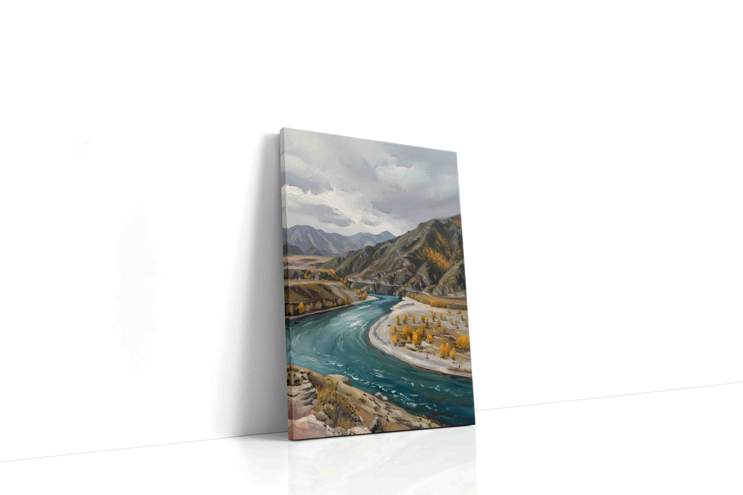 Whispers of the Autumn River landscape canvas print, gallery-wrapped, ready to hang