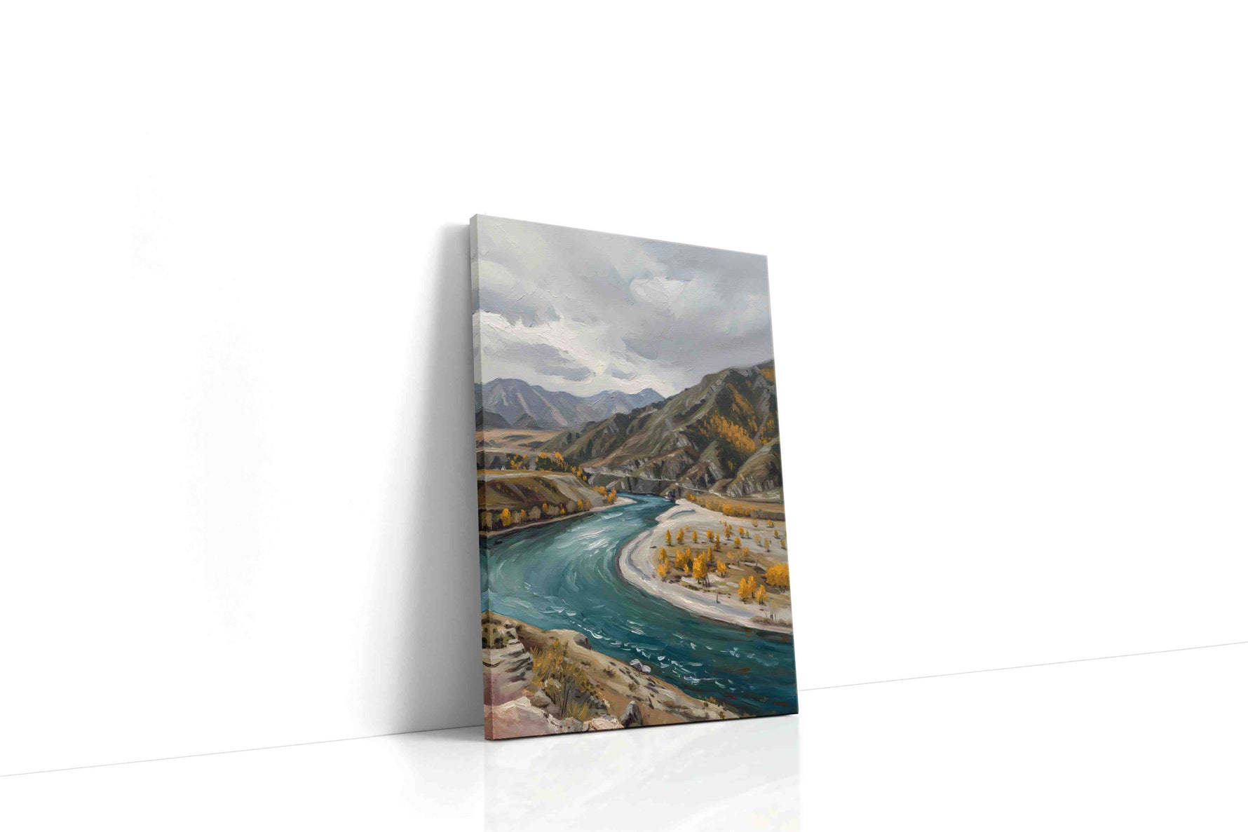 Whispers of the Autumn River landscape canvas print, gallery-wrapped, ready to hang