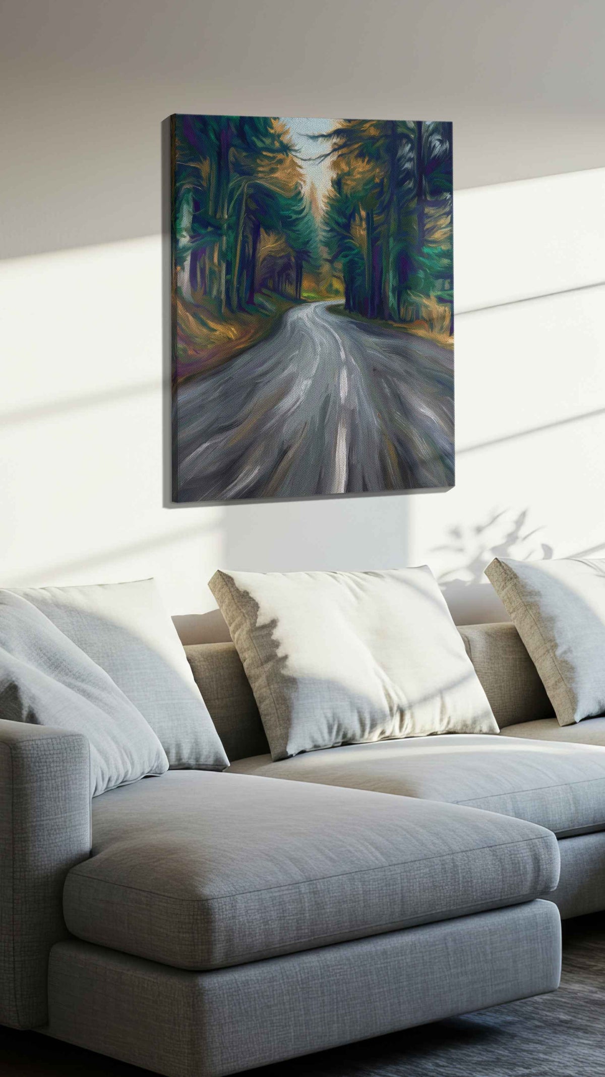 Whispers of the Forest Path – landscape canvas wall art, gallery-wrapped, ready to hang