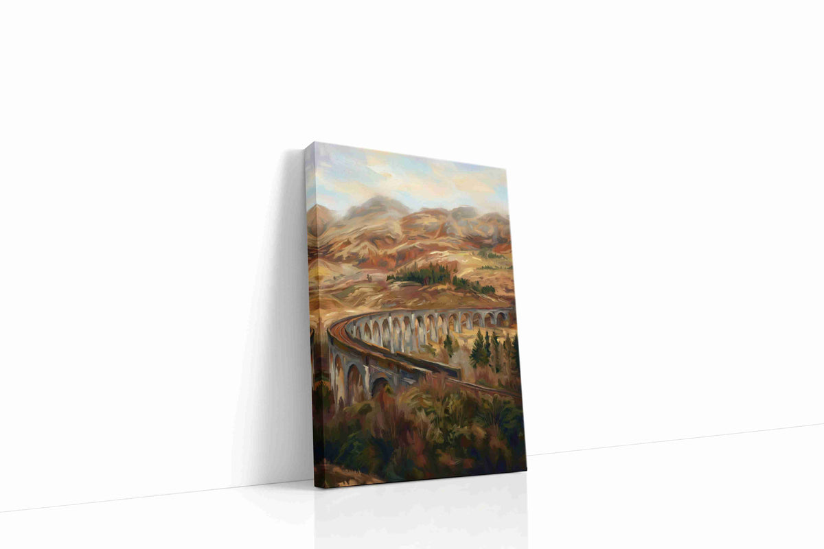 Whispers of the Highland Rails landscape canvas print, gallery-wrapped, ready to hang
