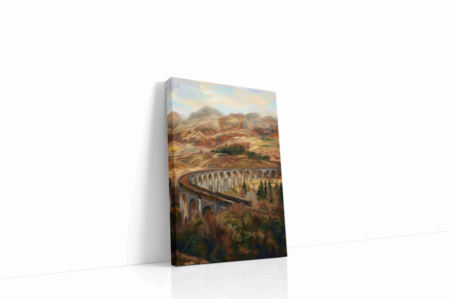 Whispers of the Highland Rails landscape canvas print, gallery-wrapped, ready to hang