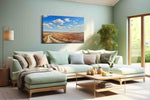 Whispers of the Open Plains landscape canvas print shown in a wall scene