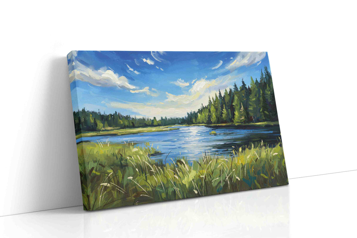 Whispers of the Tranquil Forest landscape canvas print gallery-wrapped landscape canvas studio shot