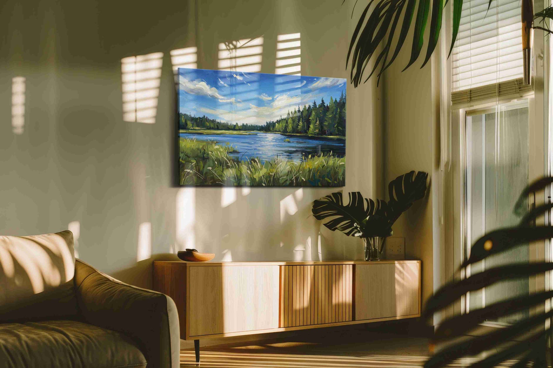 Whispers of the Tranquil Forest – landscape canvas wall art, gallery-wrapped, ready to hang