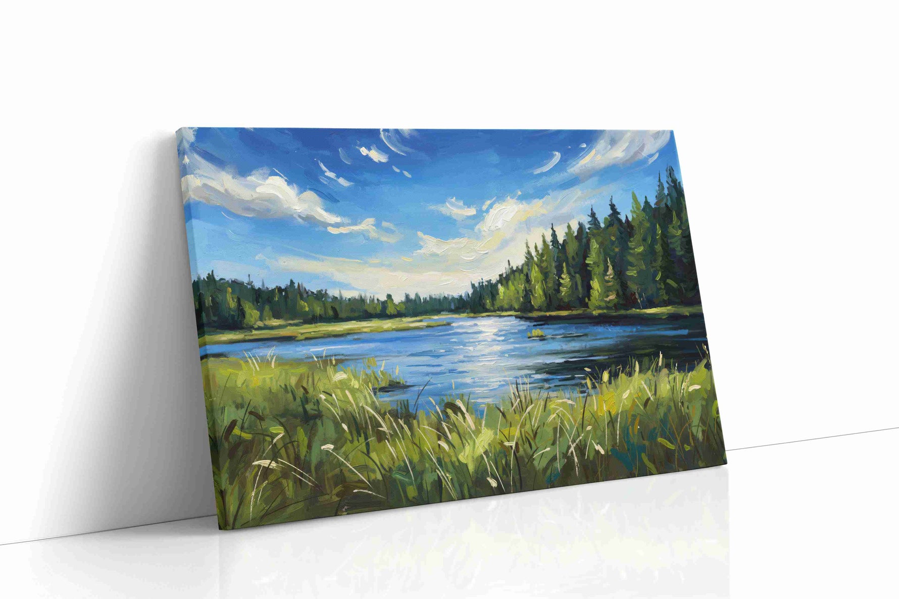 Whispers of the Tranquil Forest landscape canvas print, gallery-wrapped, ready to hang
