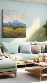 Whispers of the Wild Frontier landscape canvas print, hanging on wall
