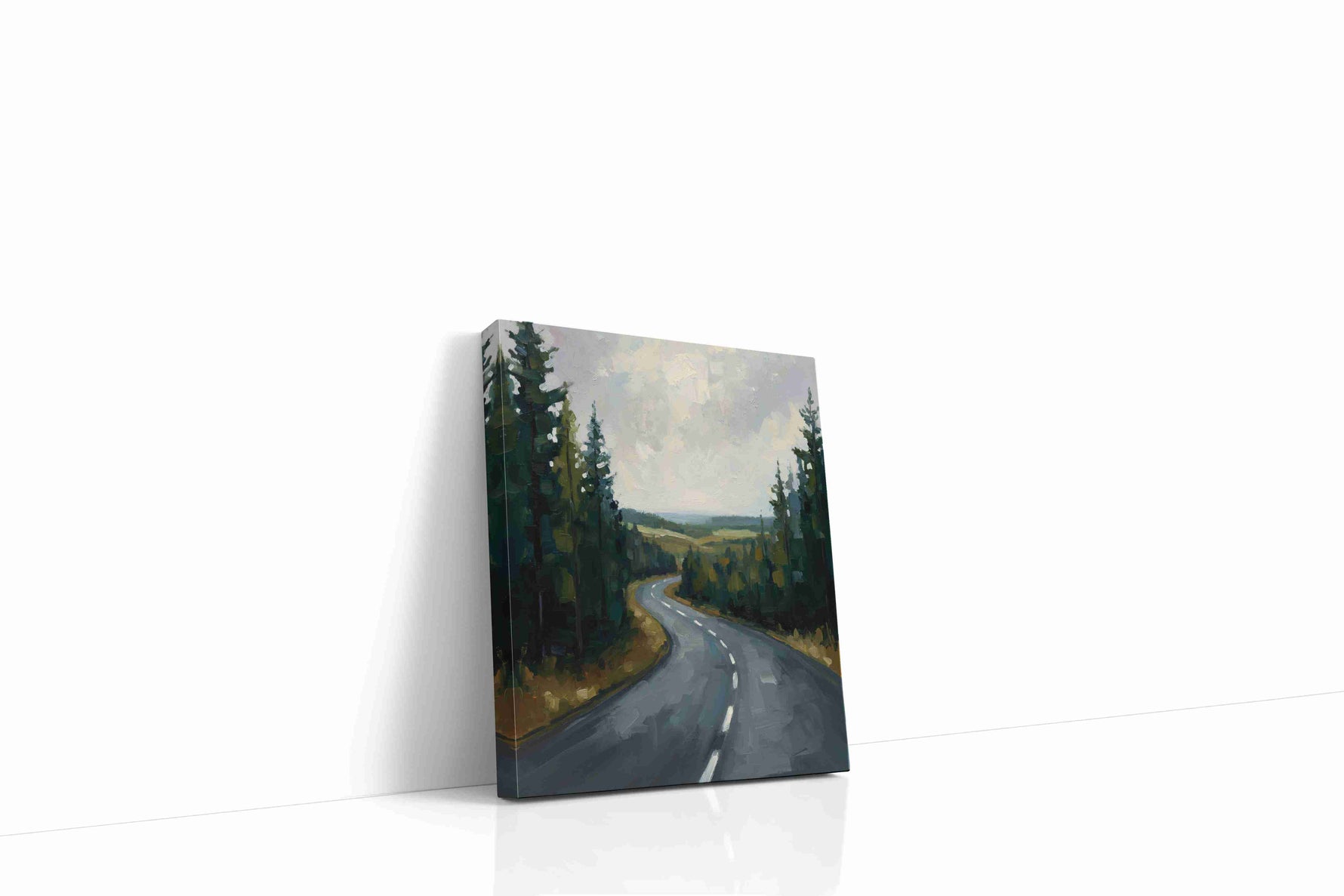 Winding Serenity landscape canvas print gallery-wrapped portrait canvas studio shot
