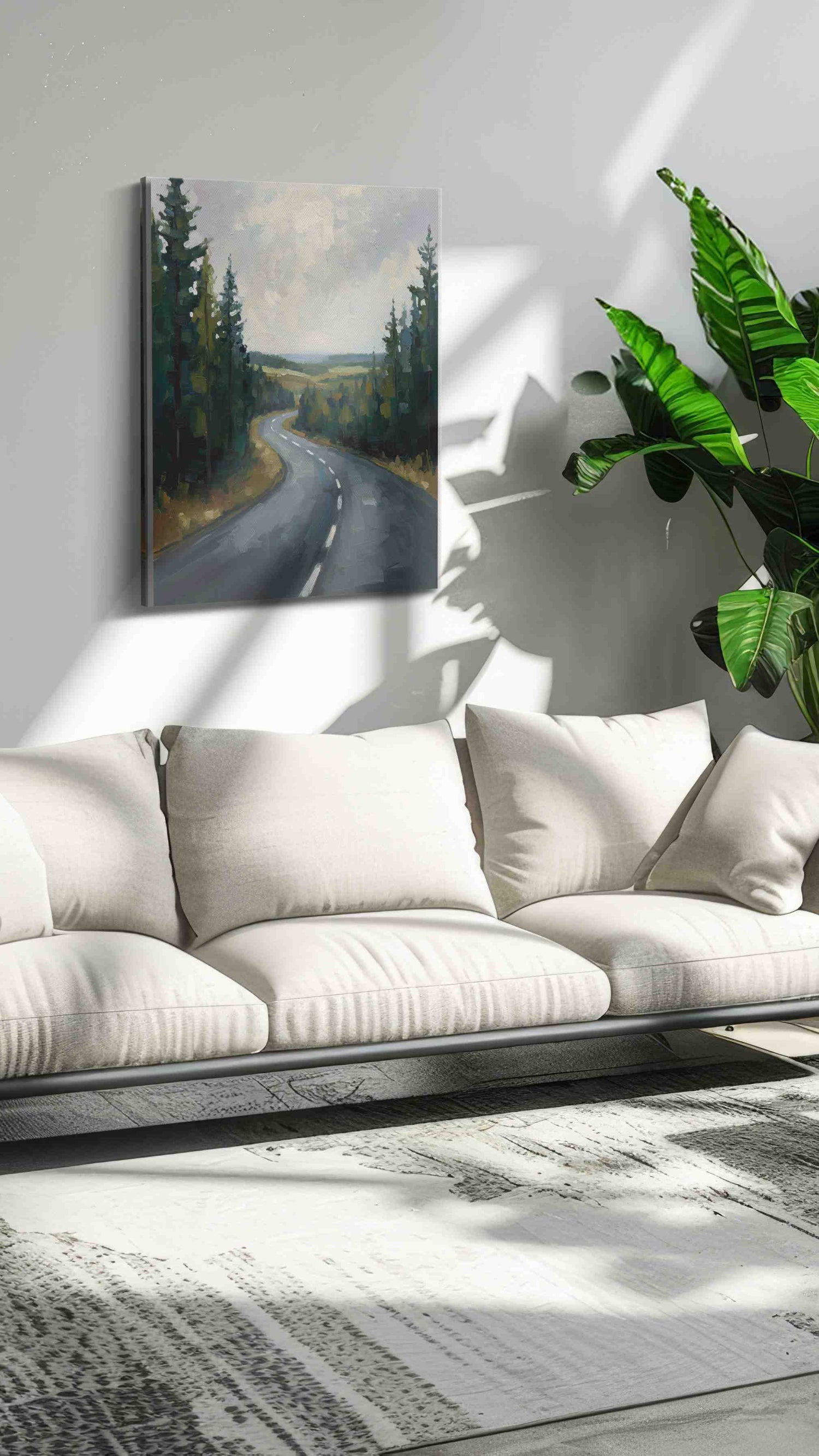 Winding Serenity – landscape canvas wall art, gallery-wrapped, ready to hang