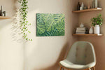 Monstera Dreamscape – leaves canvas wall art, gallery-wrapped, ready to hang