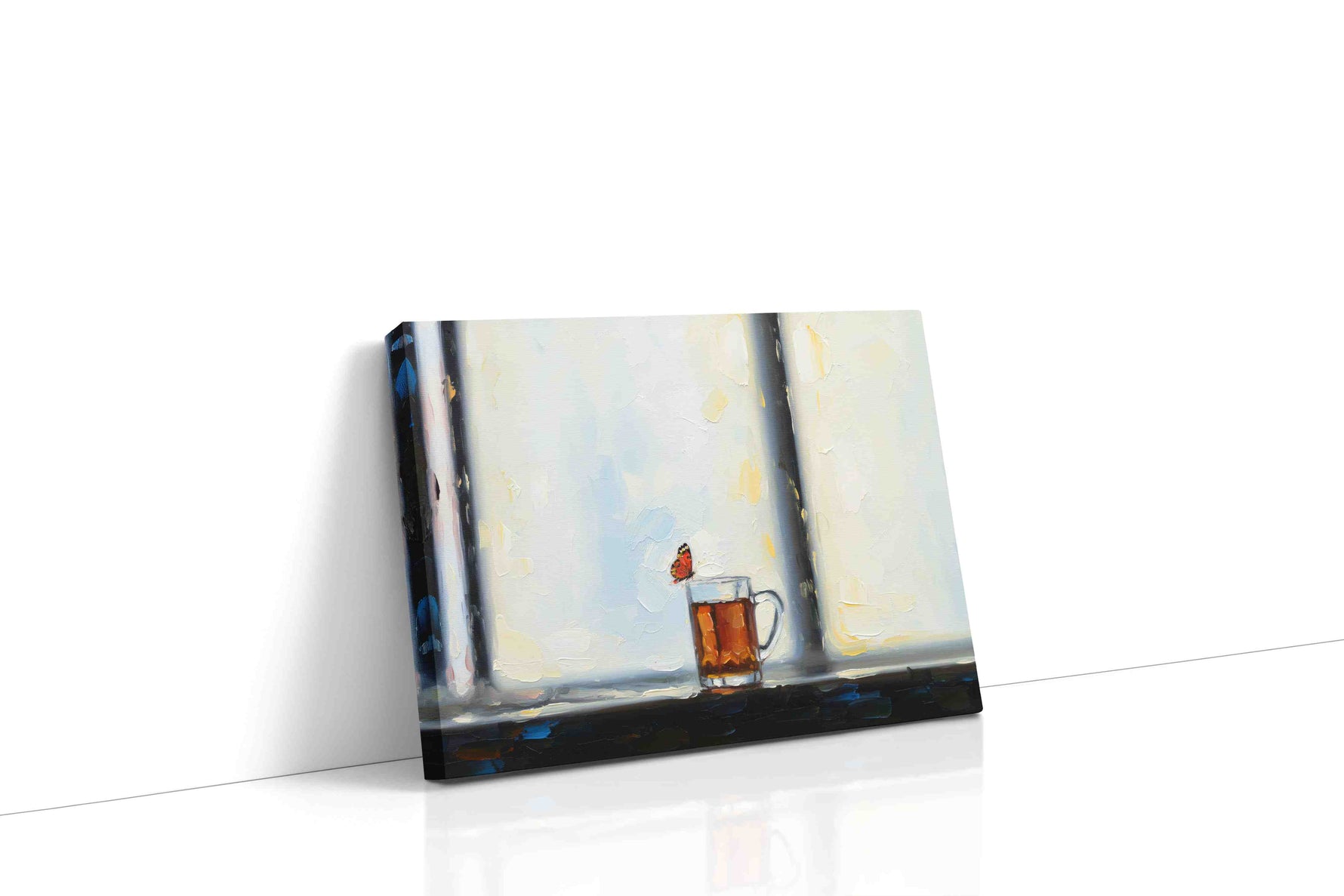 Whispers of a Morning Brew animals canvas print, gallery-wrapped, ready to hang