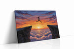 Leap of Determination sports canvas print gallery-wrapped landscape canvas studio shot