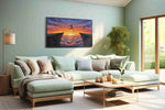 Leap of Determination sports canvas print, hanging on wall