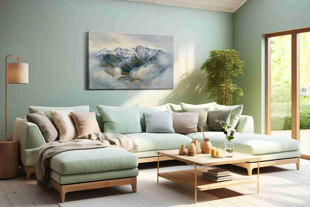Whispers of the Misty Peaks – mountain canvas wall art, gallery-wrapped, ready to hang