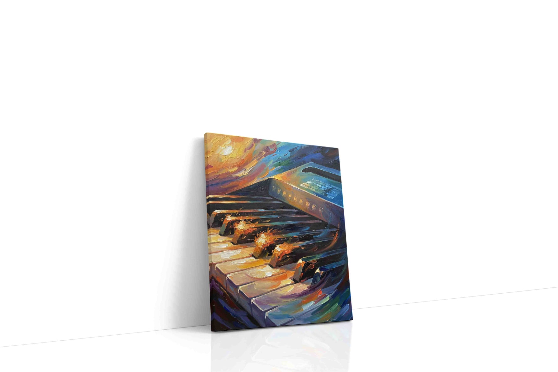 Celestial Keys Symphony music canvas print, gallery-wrapped, ready to hang