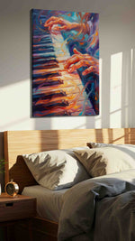 Echoes of the Soul music canvas print, displayed in a bedroom