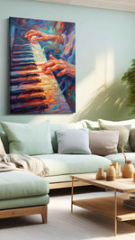 Echoes of the Soul music canvas print, hanging on wall