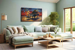 Ethereal Melody in Flames – music canvas wall art, gallery-wrapped, ready to hang