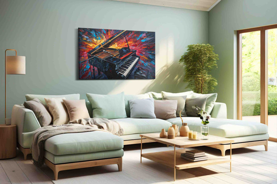 Euphonic Explosion – music canvas wall art, gallery-wrapped, ready to hang