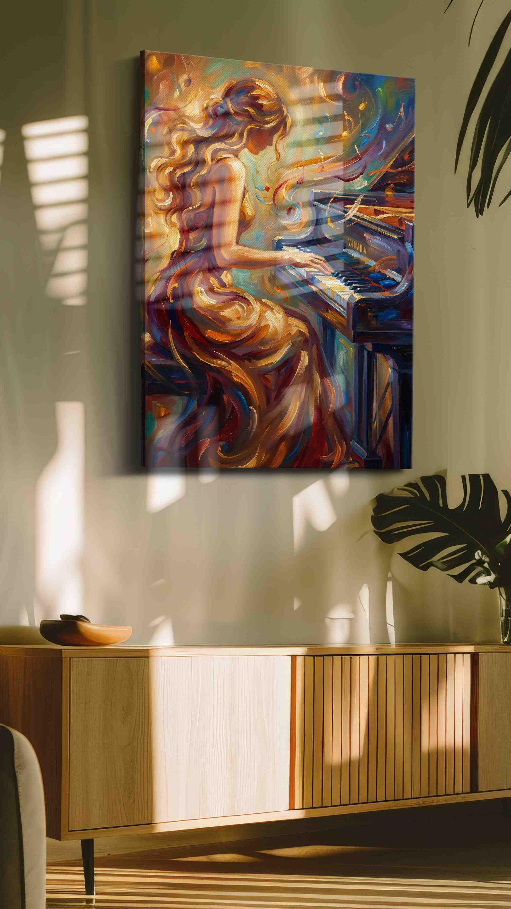 Euphony of Colors music canvas print in a contemporary interior mockup
