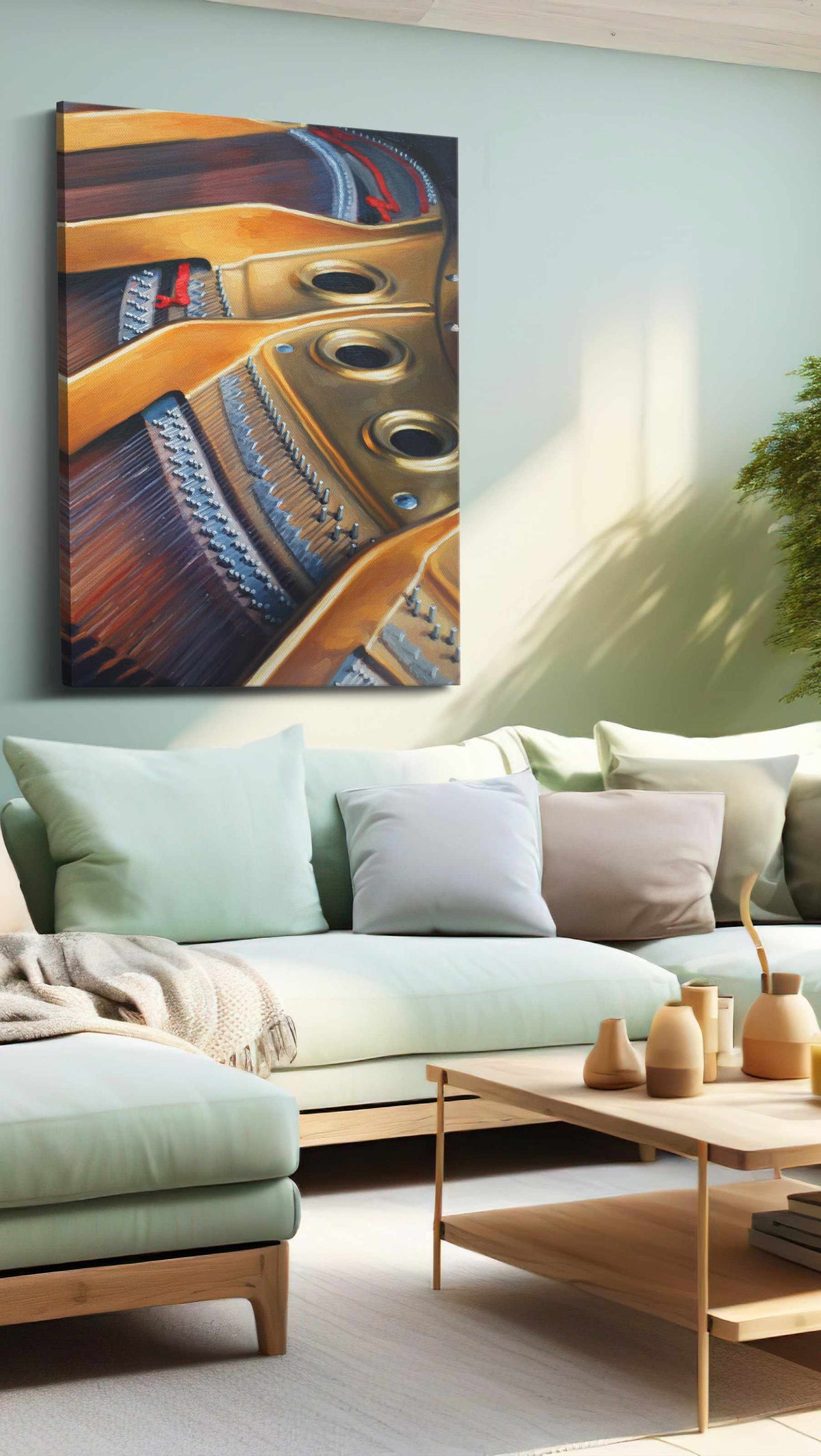 Harmonic Resonance music canvas print, hanging on wall