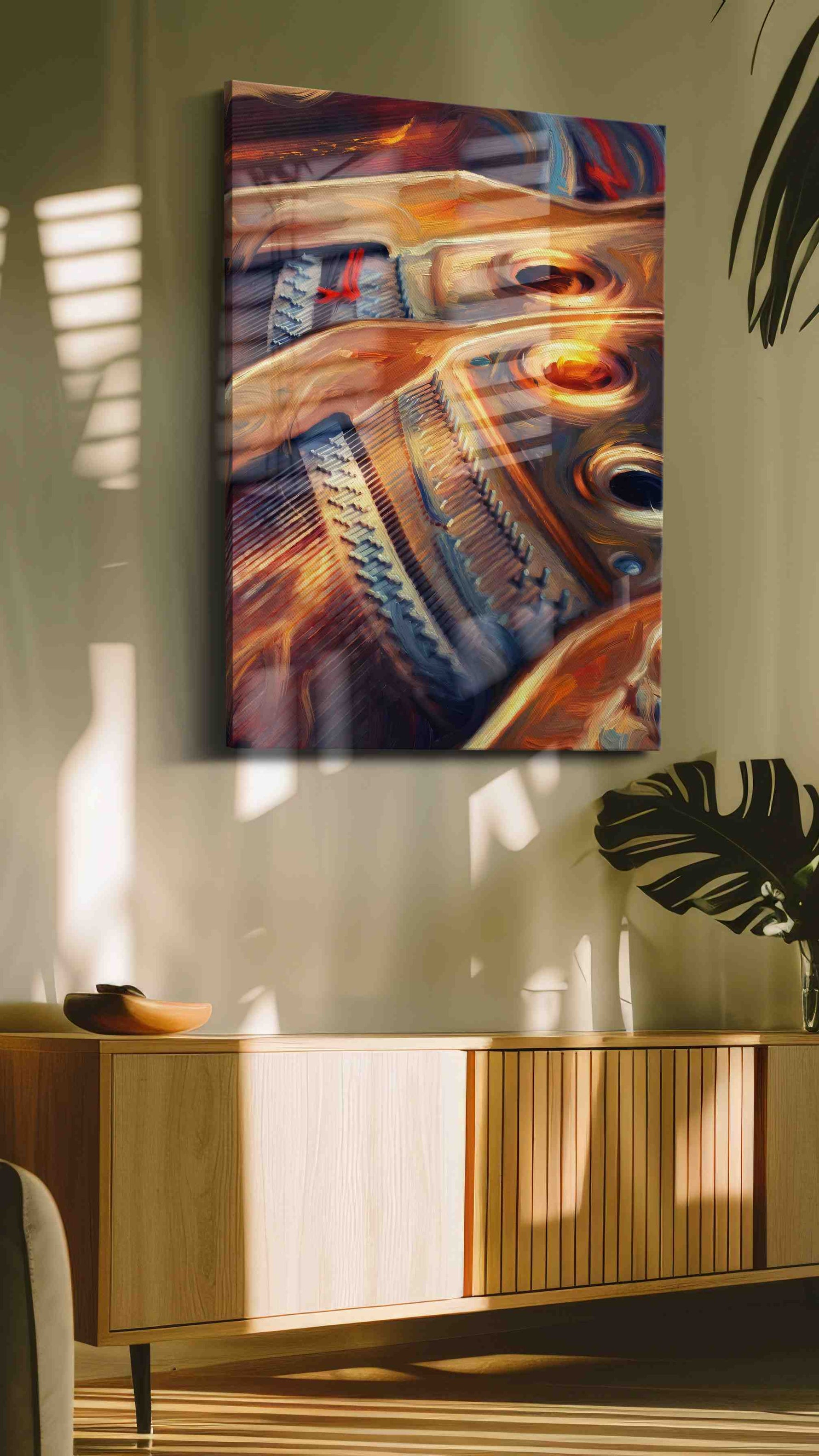 Harmonic Vibrations music canvas print, on wall, lifestyle preview