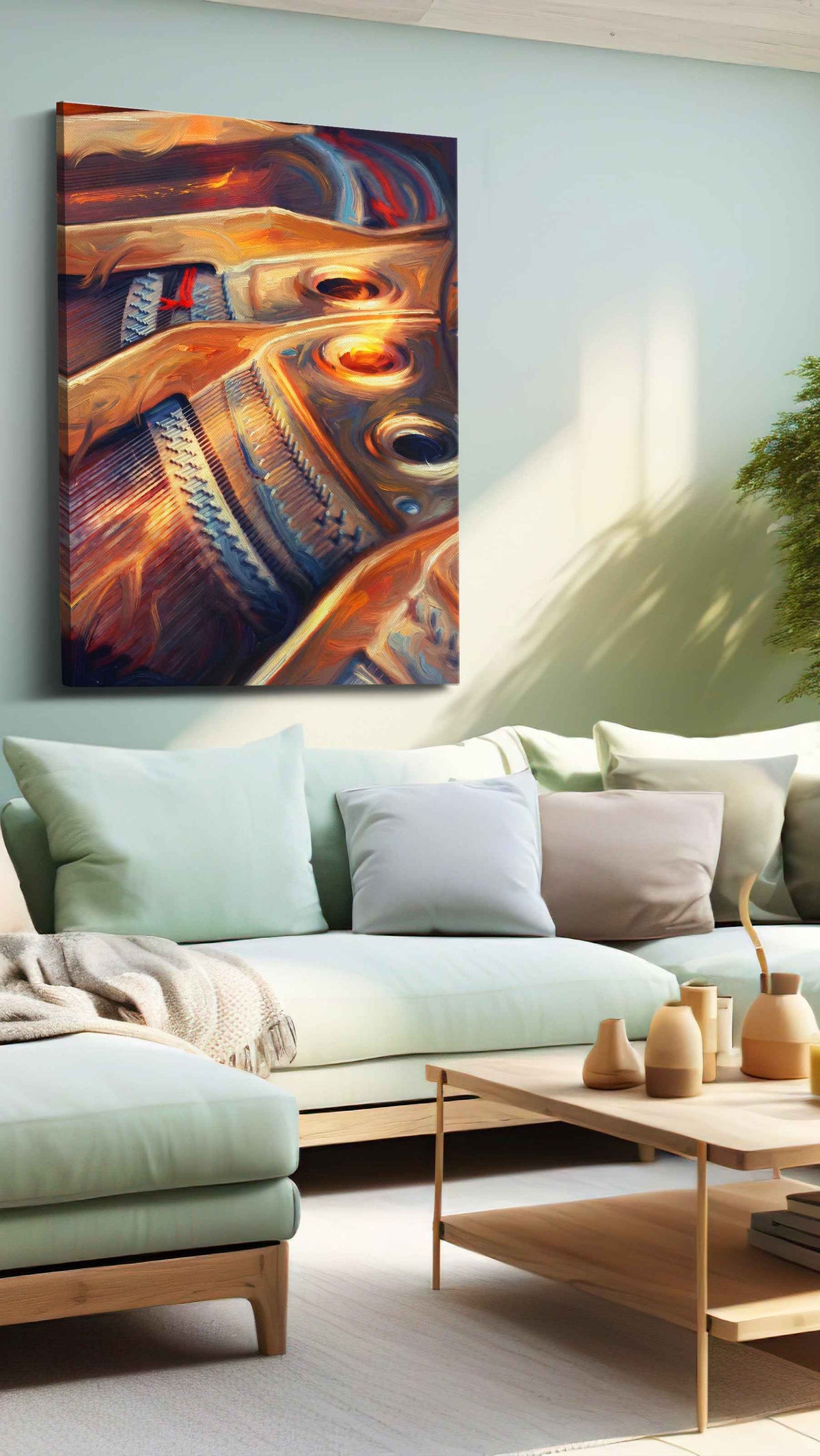 Harmonic Vibrations – music canvas wall art, gallery-wrapped, ready to hang