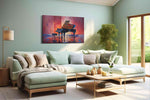 Harmonies of the Flame music canvas print, hanging on wall