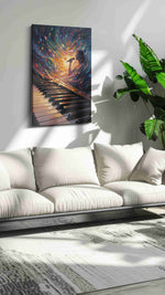 Harmonious Crescendo – music canvas wall art, gallery-wrapped, ready to hang
