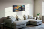 Harmonious Fire music canvas print in a living room scene